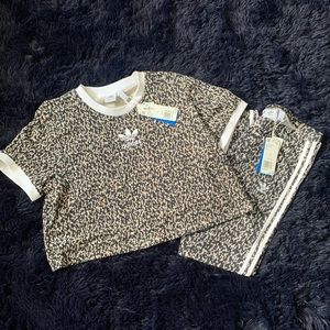 Leopard Adidas suit